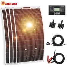 Dokio 400W Flexible Solar Panel Mono,Waterproof,for Camping,Off-Grid,Tiny House
