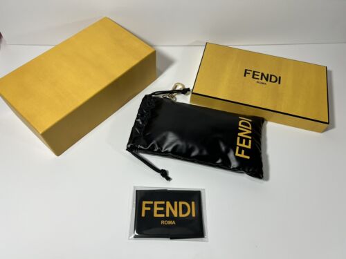 Fendi Roma Black Yellow Sunglasses Eyeglasses Case With Box - Picture 1 of 8