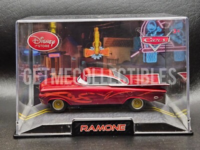 DISNEY STORE PIXAR CARS RED ''HYDRAULIC'' RAMONE ACRYLIC CASE SAVE 6% GMC