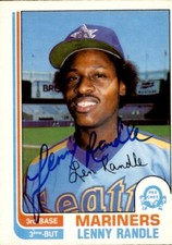 Lenny Randle Seattle Mariners 1982 O-Pee-Chee #312 Autographed Baseball Card