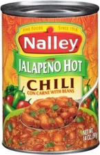 ( 10 Cans) Canned Nalley Jalapeno Hot Chili Con Carne with Beans, 14 Oz 