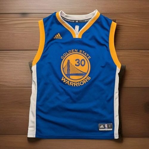 ADIDAS STEPH CURRY JERSEY YOUTH LARGE KIDS SIZE 30 BASKETBALL JERSEY