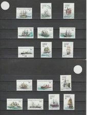 Australian Antarctic (AAT) 1979 SG37-52 16v NHM Antarctic Ships-inc Endurance