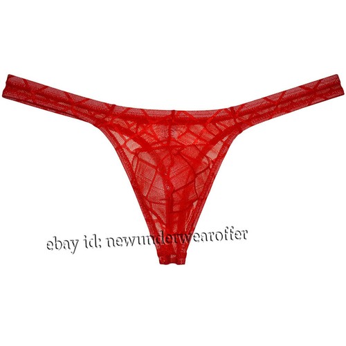 Sexy Men G-String Jacquard Lace Thongs Sissy Crossdress Panties Underwear Tangas - Picture 21 of 43