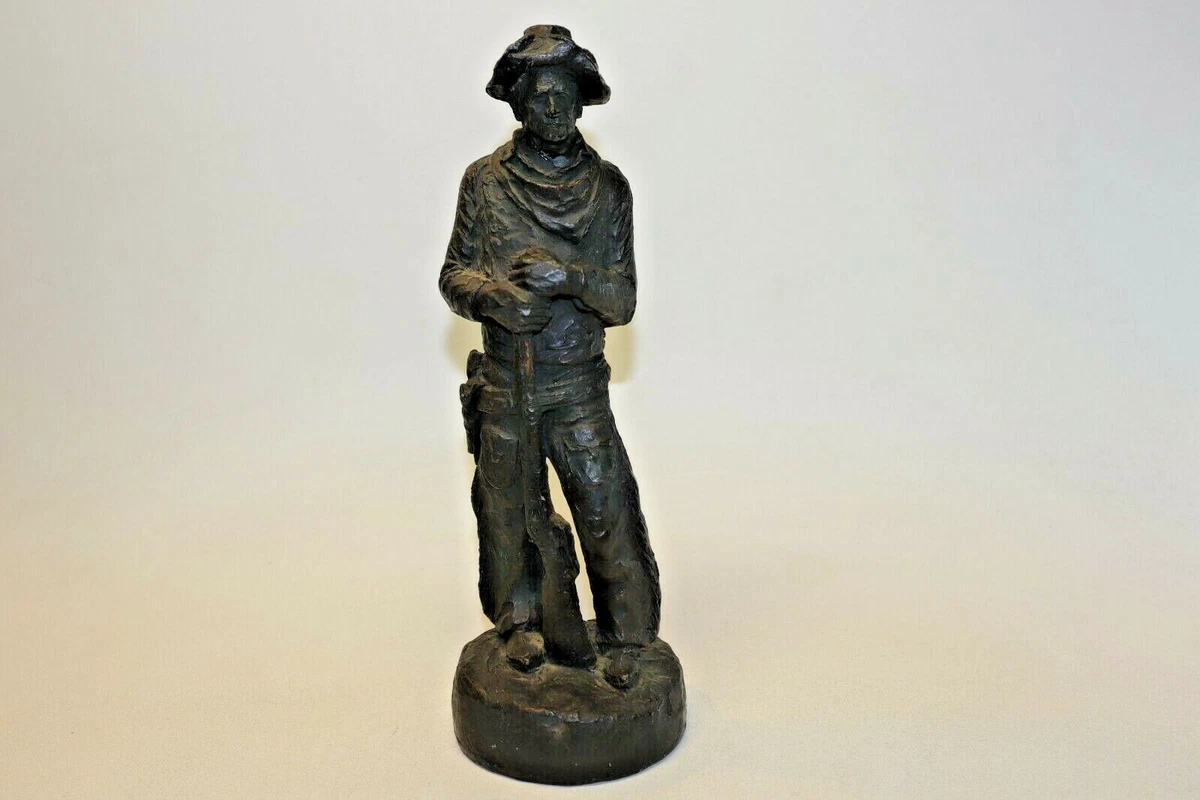 Vintage Michael Garman Western Cowboy with Rifle Sculpture Statue