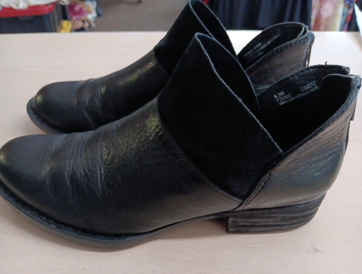 Born Karava women’s black leather ankle boots size 10 Amazon.com | BORN Women main image 3