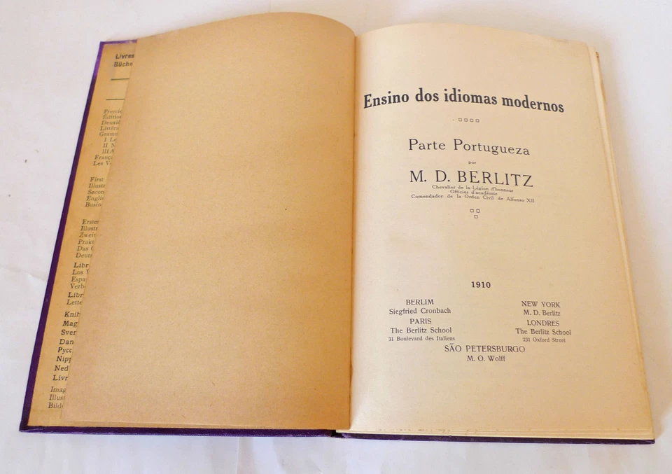 BERLITZ,Ensino dos idiomas modernos.Parte Portugueza 1910[corso portoghese - Immagine 3 di 4