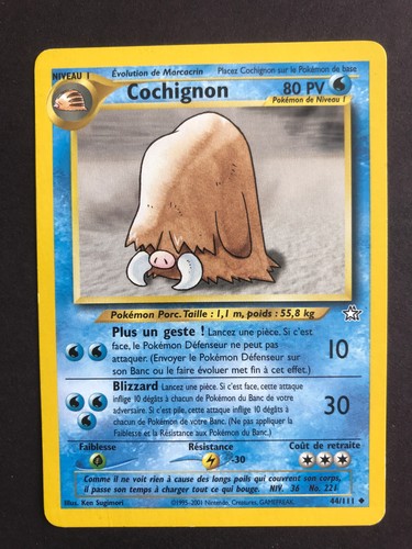 FRENCH Pokémon Base & Neo sets WotC TCG NM/LP/MP - Pick Your Card - Picture 209 of 288