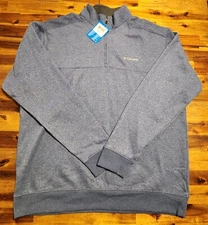 COLUMBIA Men's Sz XL TALL Hart Mountain™ II 1/2 Zip Carbon Heather NWT