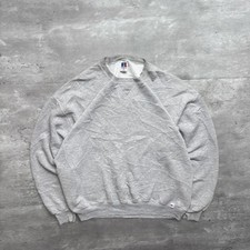 Vintage Russell Athletic Ash Grey Crewneck Sweater, Baggy Y2K Pullover, Size XL
