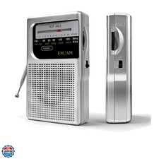 Radios Portable AM FM,Small Radio with 3.5 Input for Headphones Earphone Anal...