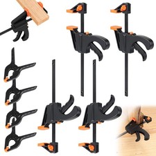 8x Woodworking Clamps 4" F Bar Clamp Spring Clips Quick Grip DIY Craft Tool Set