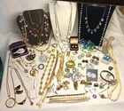 Vintage Jewelry Lot 10K Gold Trifari Monet Napier Francois GF Sterling