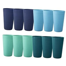  Newport 20 ounce Unbreakable Plastic Stackable Water Tumblers 20-ounce Coastal