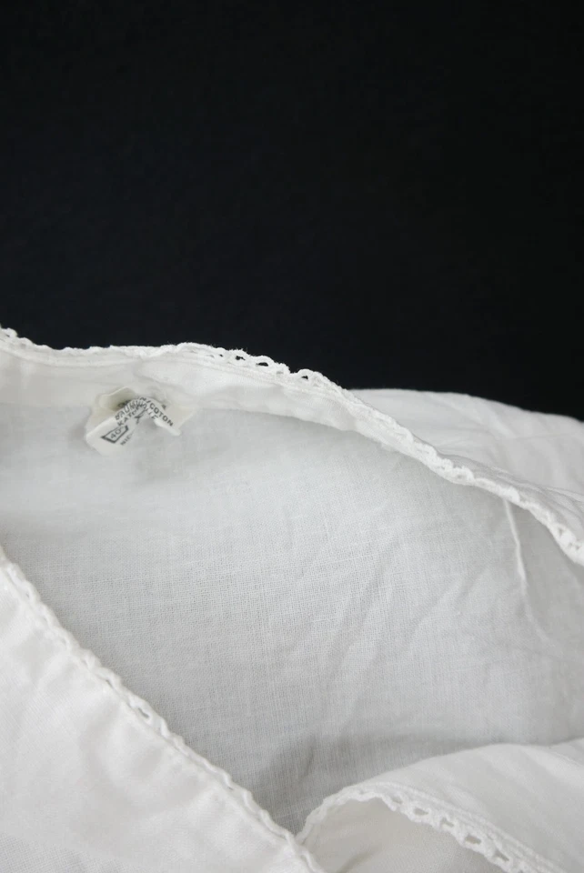 Gr.36 Dirndlbluse weiß Bluse für Dirndl C&A Baumwolle mit Spitze B11335 - Bild 4 von 4
