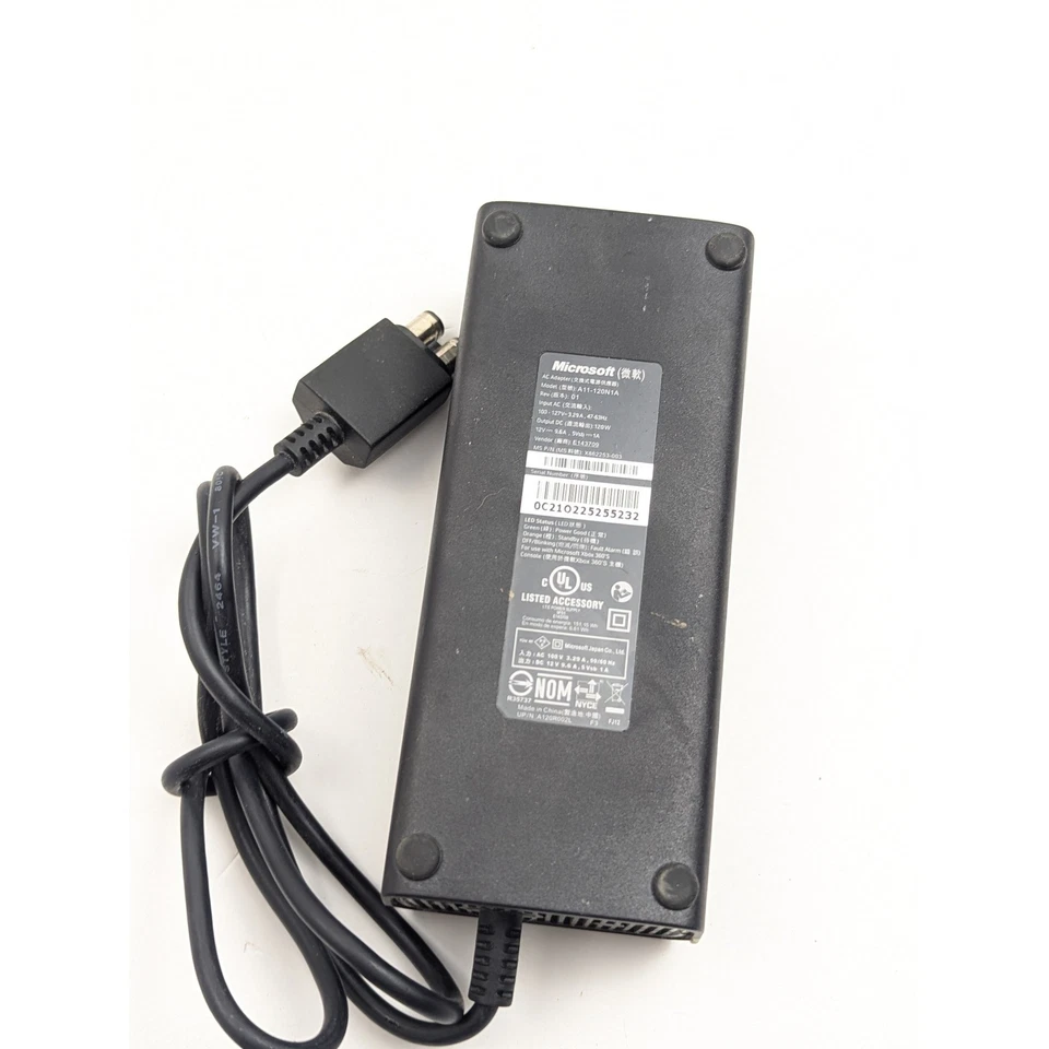 Microsoft Xbox 360 Slim AC Adapter Power Supply Brick 120W Model A11-120N1A - Image 3 of 4