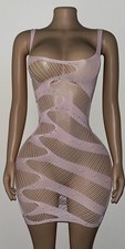 EXOTIC DANCER: LIGHT PINK DRESS WITH RHINESTONES
