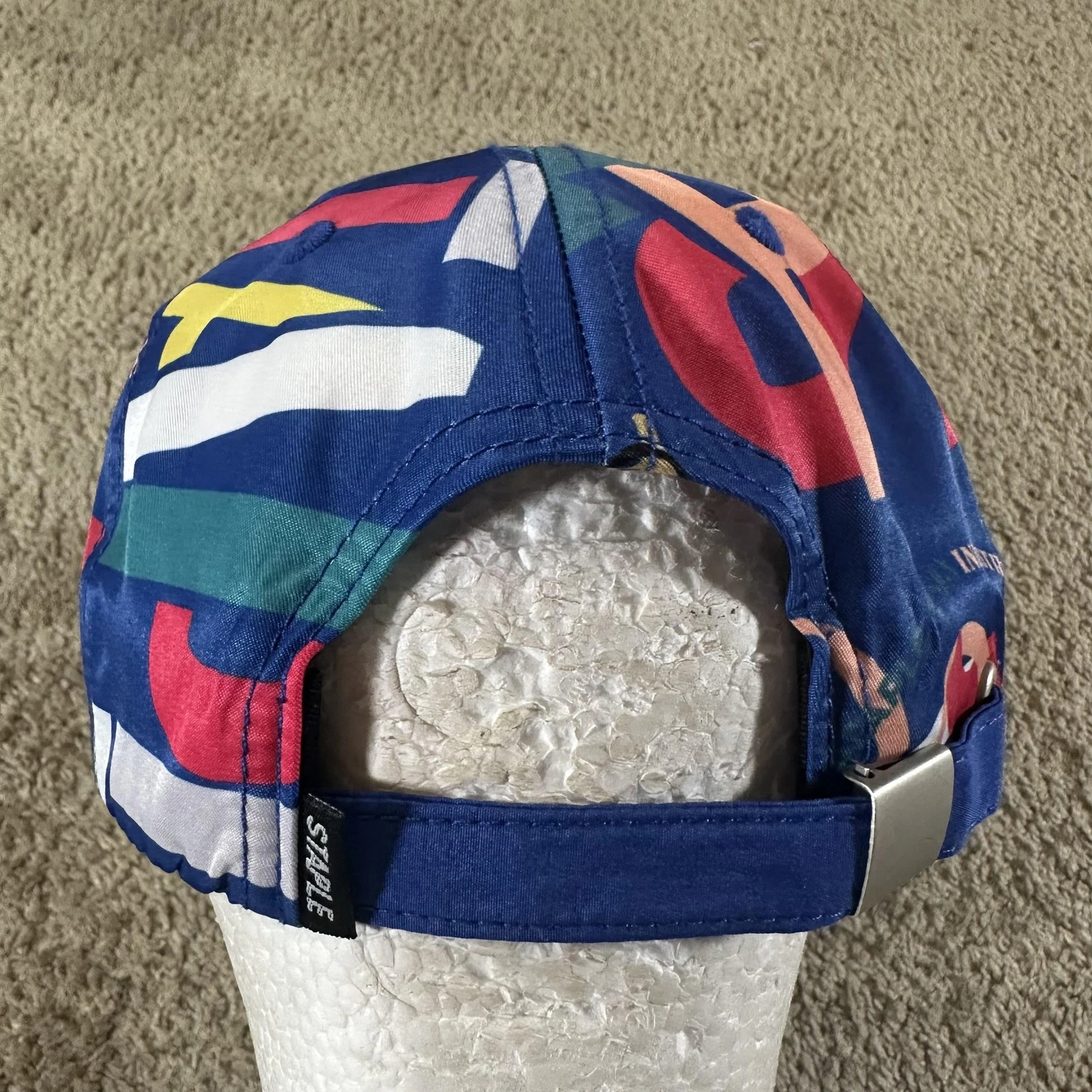 Staple Hat Cap Strap Back Mens One Size Blue Pigeon Logo Allover Print AOP