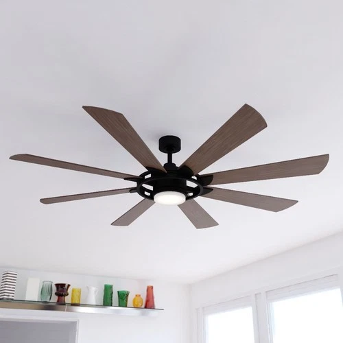 Burlington 1-Light Ceiling Fan in Farmhouse and Dome Style 15 Inches Tall and 68 - Picture 7 of 10