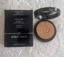 Giorgio Armani Luminous Silk Highlighter Golden Glow Compact with Brush