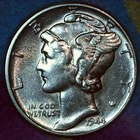 1944-P Mercury Dime – Uncirculated – Brilliant 90% Silver