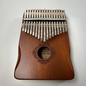 Wooden KALIMBA 17-KEY THUMB PIANO, Wood with Tuner Hammer, and Bag
