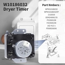 W10186032 Dryer Timer Compatible with Kenmore Sears W10186032, WPW10186032 New