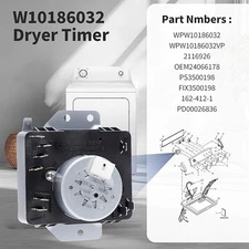 W10186032 Dryer Timer Compatible with Kenmore Sears W10186032, WPW10186032 New