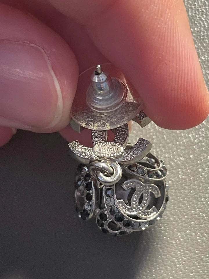 Chanel Ohrringe anthrazit - Bild 4 von 4