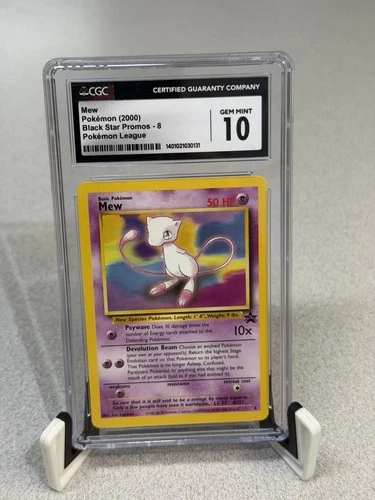 CGC 10 Mew - Pokémon (2000) Black Star Promo - #8. Pokémon League