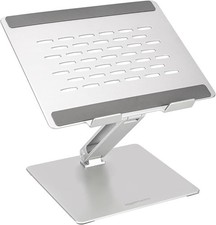 Amazon Basics Adjustable Ergonomic Laptop Stand, Multi-Angle with Heat Vent,... 
