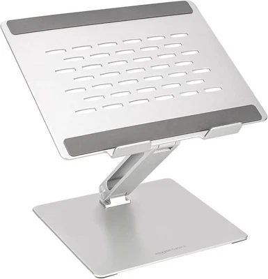 Amazon Basics Adjustable Ergonomic Laptop Stand, Multi-Angle with Heat Vent,... - Image 1 of 4