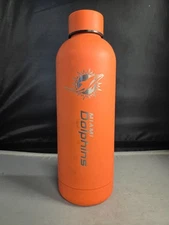 The Memory Company Miami Dolphins Metal Thirst Water Bottle Orange Stainless
