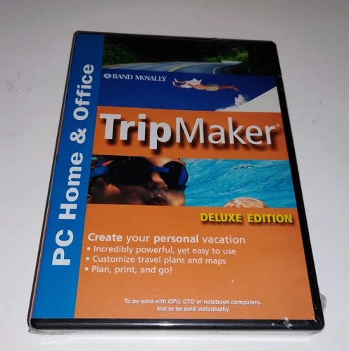 Rand McNally: Trip Maker for Windows PC Home & Office Deluxe Edition [2001] NEW