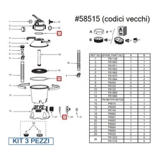 BESTWAY 3 Piece Filter Gasket Kit 58515 (ex 58397) 