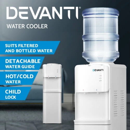 Devanti Water Cooler Dispenser Stand Hot Cold Tap Bottle Filter Purifier Office - Picture 1 of 7