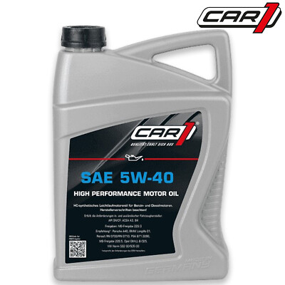 CAR1 Motorenöl SAE 5W-40 5l BMW Longlife-01 VW 502.00 VW 505.00 Leichtlauföl  