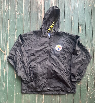 Pittsburgh Steelers Windbreaker Jacket In A Bag Zip Pro Player Vintage Mens M