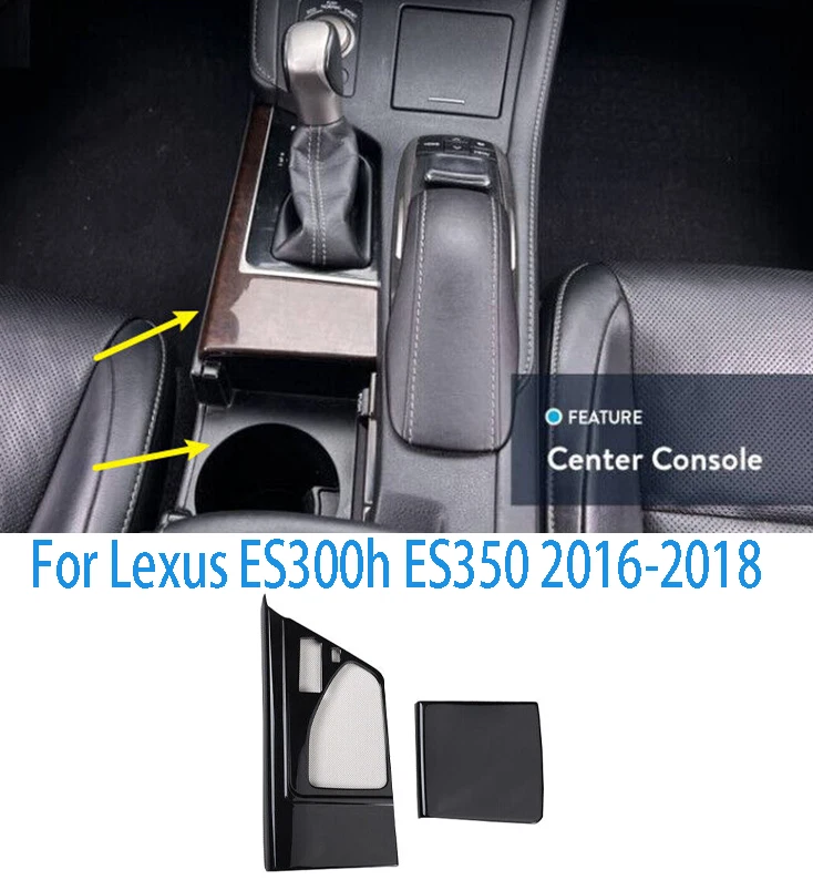Panel de cambio de marchas consola central negro brillante para Lexus ES300h ES350 2016-2018 Foto 2 de 4