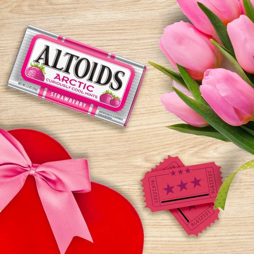 ALTOIDS Arctic Strawberry Breath Mints Hard Candy Bulk, 1.2 oz Tin (Pack of 8) - 第 6/6 張圖片
