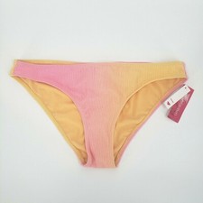 Xhilaration Juniors Ribbed Tie-Dye Cheeky Swim Bottom Size Large 8-10