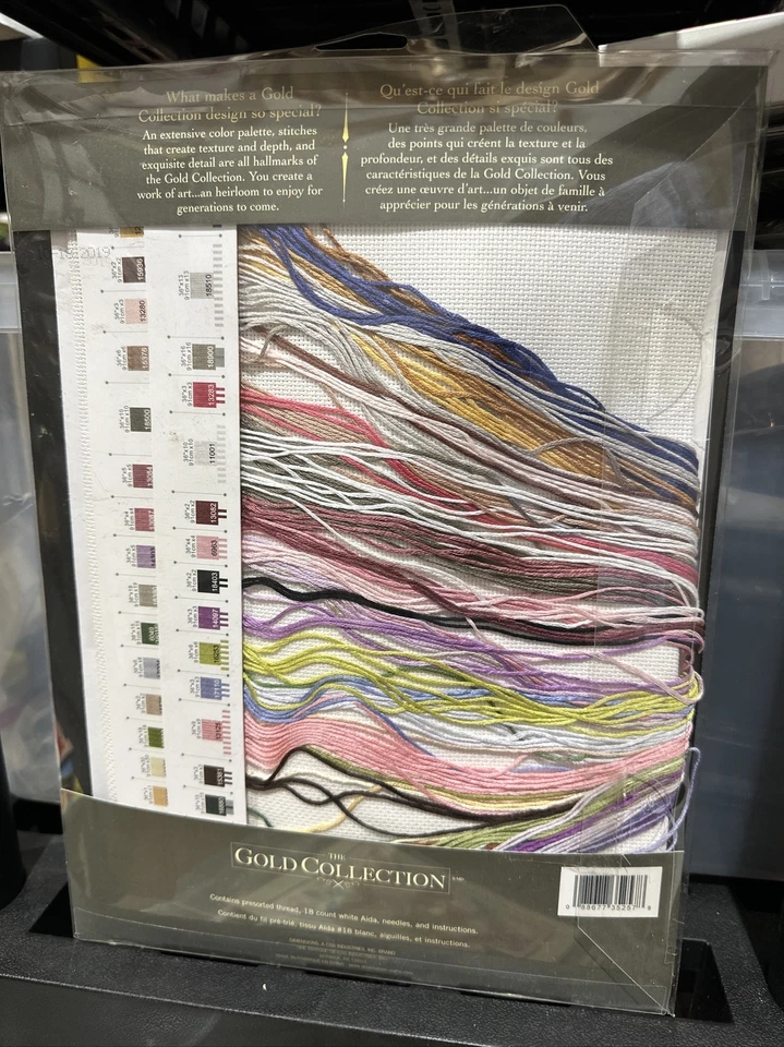 Dimensions 'Peonies and Delphiniums' Floral Counted Cross Stitch Kit 18 12"×15" - Image 2 of 2