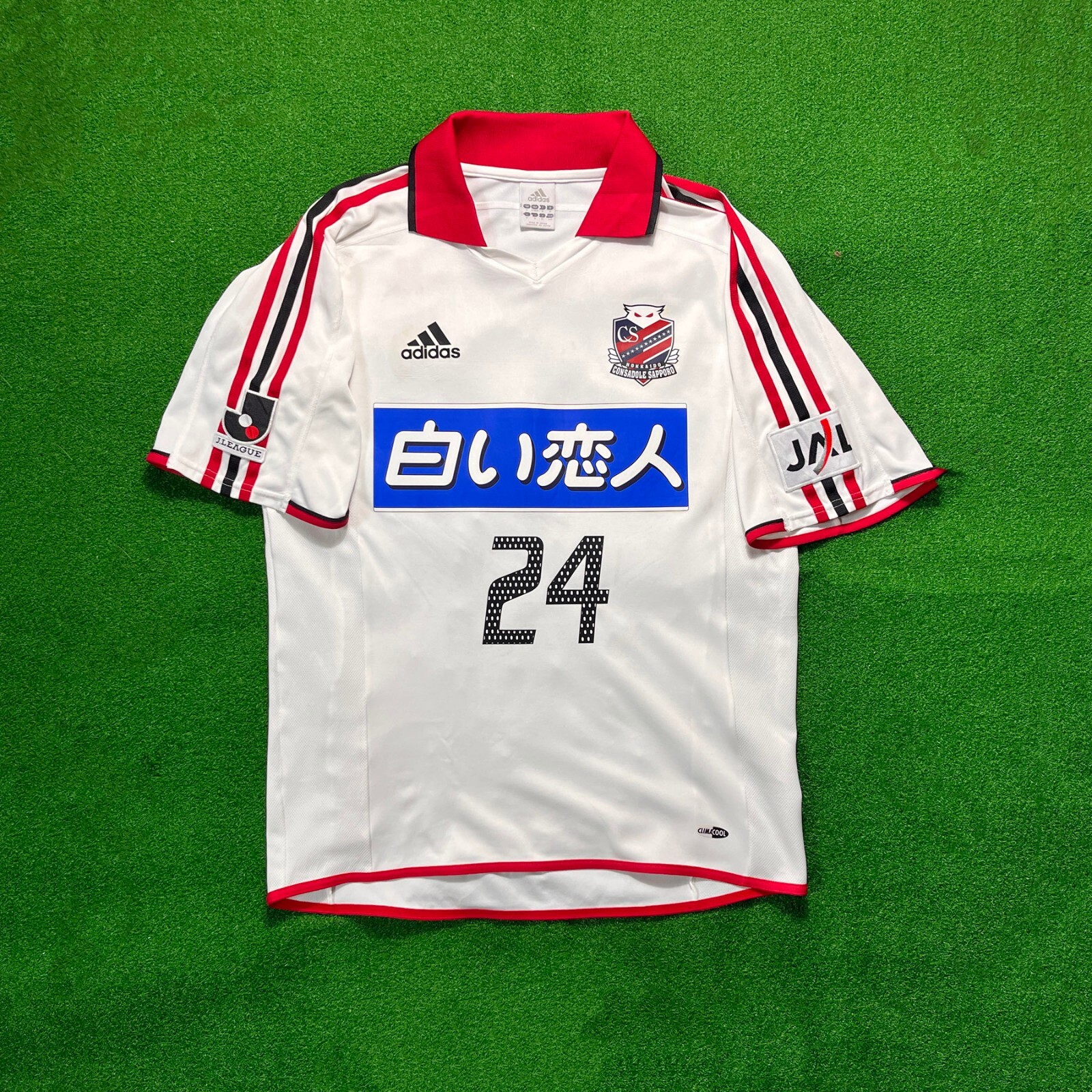 2004 Sapporo Away Football Shirt #24 – Adidas Japan League Jersey | Rare Edition