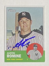 Austin Romine Signed Topps #92 2012 Rookie Card NY New York Yankees Auto MLB RAD