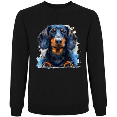 Sweatshirt Schwarz Dackel Dachshund Teckel Jagdhund Jagt Dackelwelpe Dac 402877s