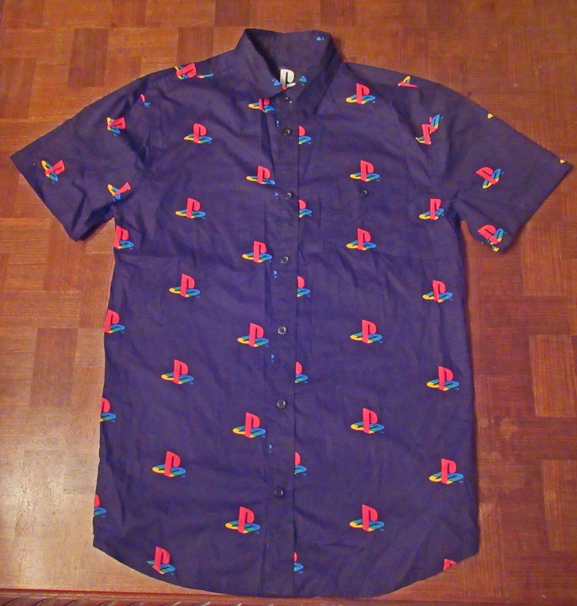 Playstation button up shirt top