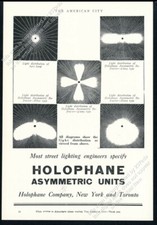 1927 Honophane streetlight street light lighting patterns art vintage trade ad