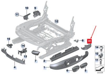 BMW X3 F25 Riemenfangabdeckung vorne rechts 52107157410 7157410