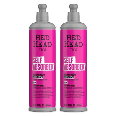 Bed Head by TIGI Self Absorb Nourishing Conditioner For Stress Hair 400ml, 2er Pack