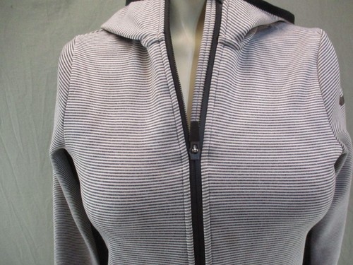 NIKE DRI-FIT Size L Girls Gray Full Zip Fleece Lined Pocket Athletic Jacket 835 - Picture 2 of 10